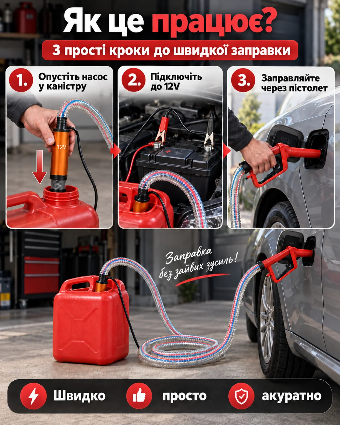 Набір для перекачування палива