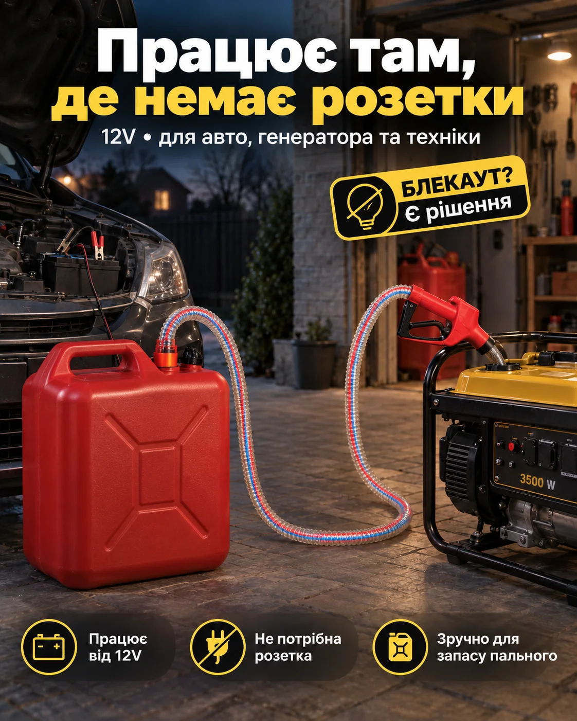 Набір для перекачування палива